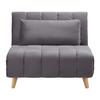 Schlafsessel Levin Grau Samt - Naturfarben/Grau, MODERN, Holz/Textil (103/94/82cm) - Bessagi Home