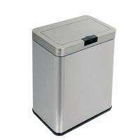 Koš Za Smeti Square, Srebrna, 48 L - srebrne barve/črna, Trend, kovina/umetna masa (40.3/25.3/57.4cm) - Echtwerk