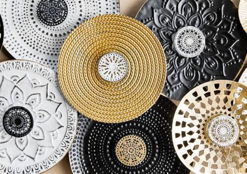 DEKORACJA ŚCIENNA 18SMB1621 - czarny/biały, Design, metal (134/68/6cm) - Ambia Home