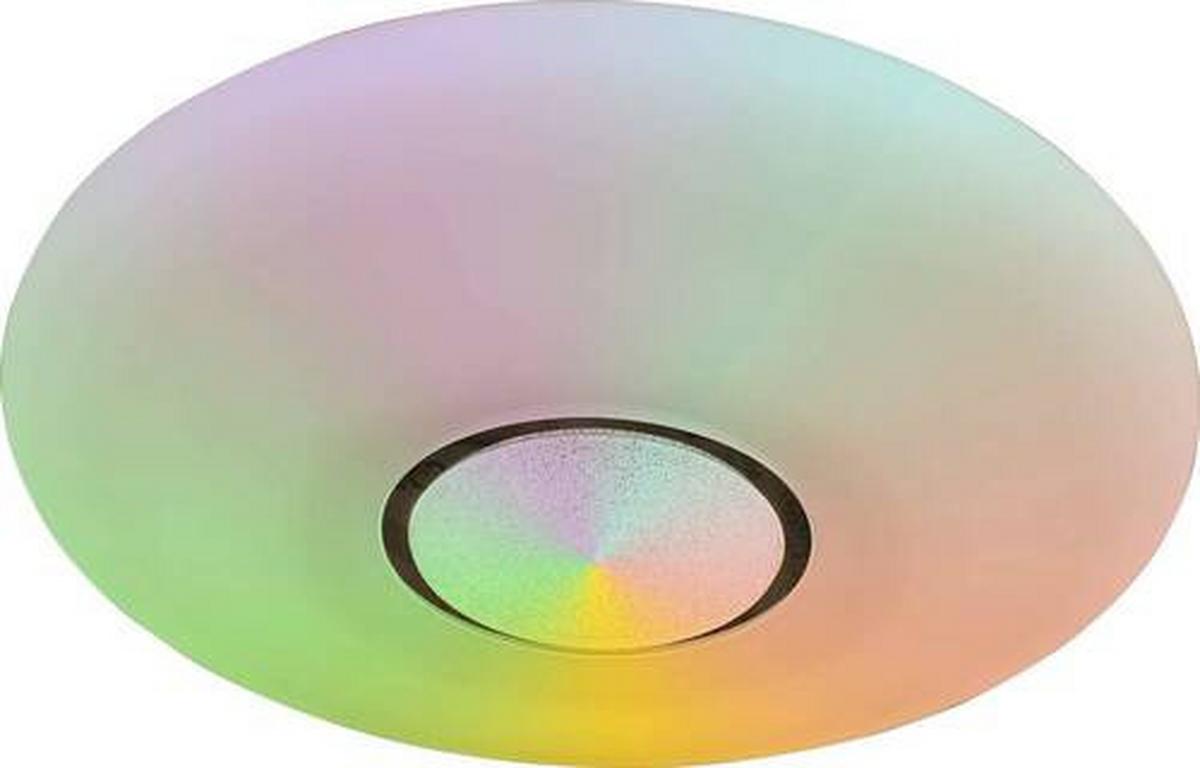 LED-Deckenleuchte Sully in Weiß/Opal max. 40 Watt - Klar/Opal, Design, Glas/Kunststoff (48,5/7,2cm) - Globo