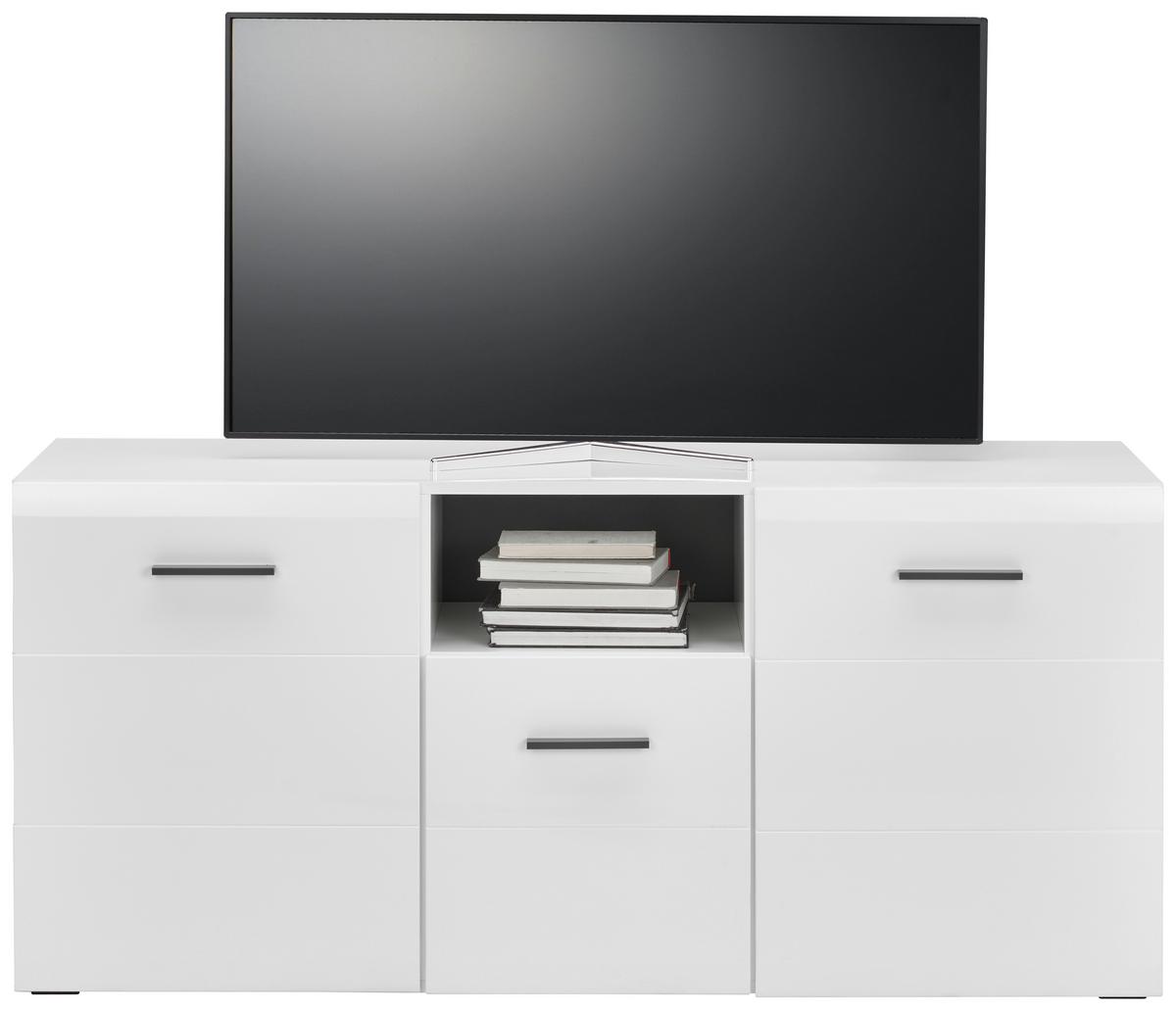 Tv-element Avanti, Antracit, Bela - bela/antracit, Moderno, umetna masa/leseni material (140/64/42cm) - Hom`in