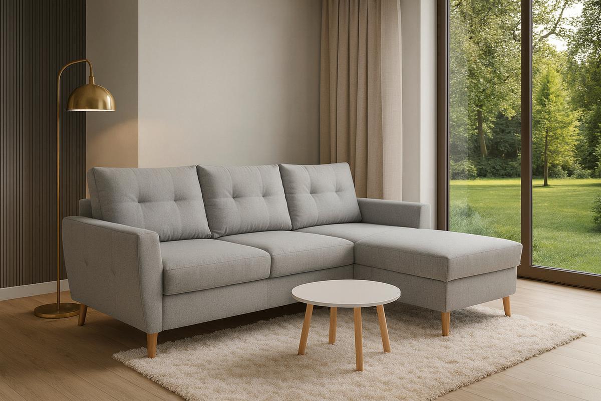 Kutna Garnitura Clio - siva, Konvencionalno, tekstil/drvo (230/93/159cm)