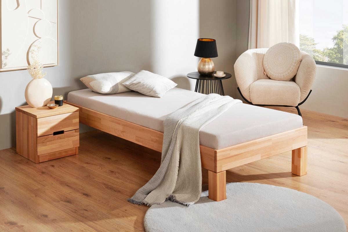 SZAFKA NOCNA ELSA - Natur, drewno (40/40/40cm) - MID.YOU