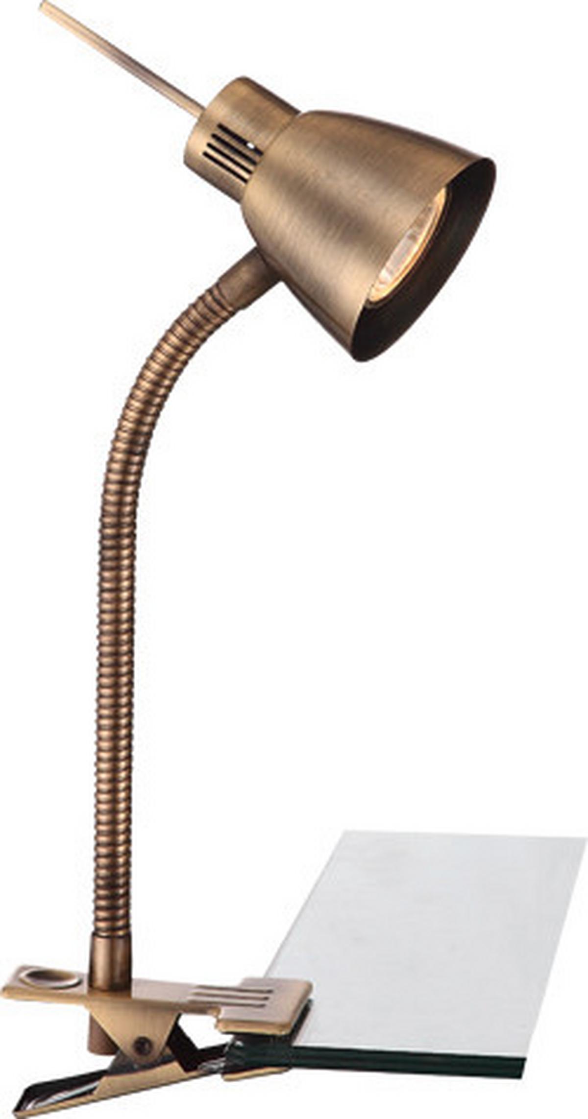 LED-Klemmleuchte Nuova Messingfarben max. 4 Watt - Messingfarben, Design, Metall (24/24/37,5cm) - Globo