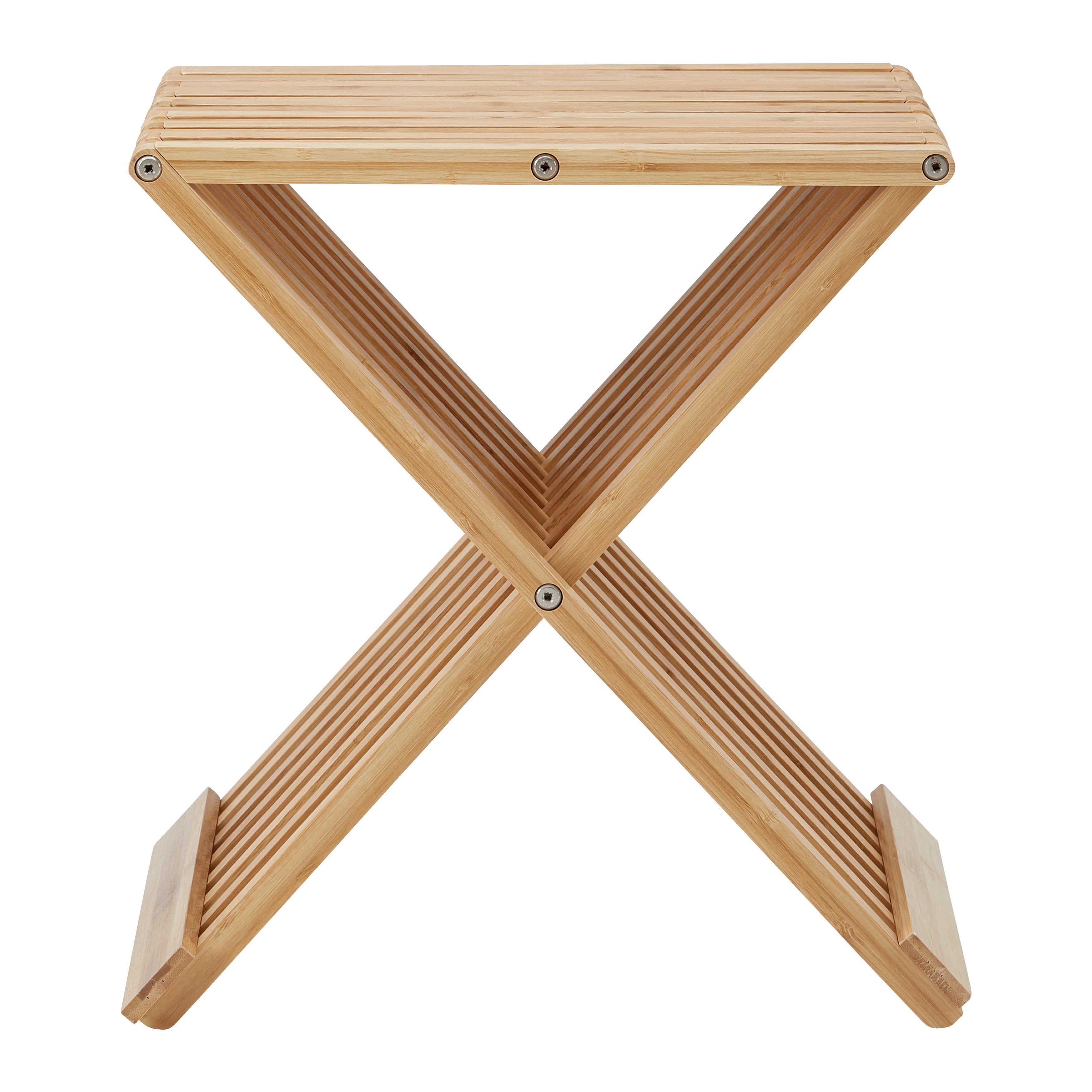 Hocker Bonny Naturfarben Bambus - Naturfarben, MODERN, Naturmaterialien (40/45/32cm) - Bessagi Home