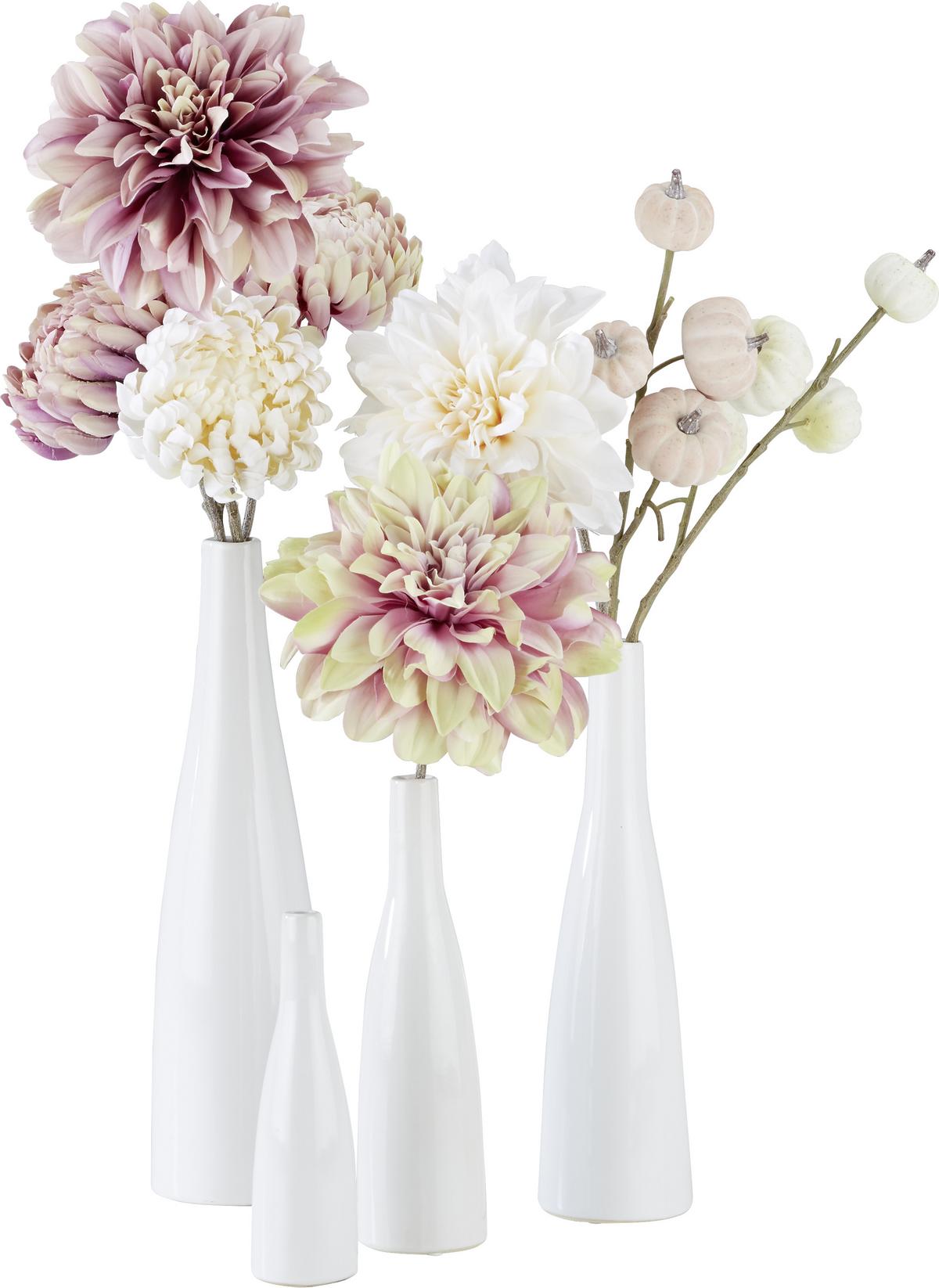 Vase Plancio in Weiß - Weiß, MODERN, Keramik (5,5/20.5cm) - Modern Living