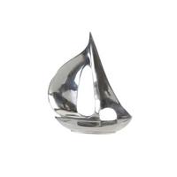Dekoschiff Silberfarben - Silberfarben, Basics, Metall (30/35/7cm)