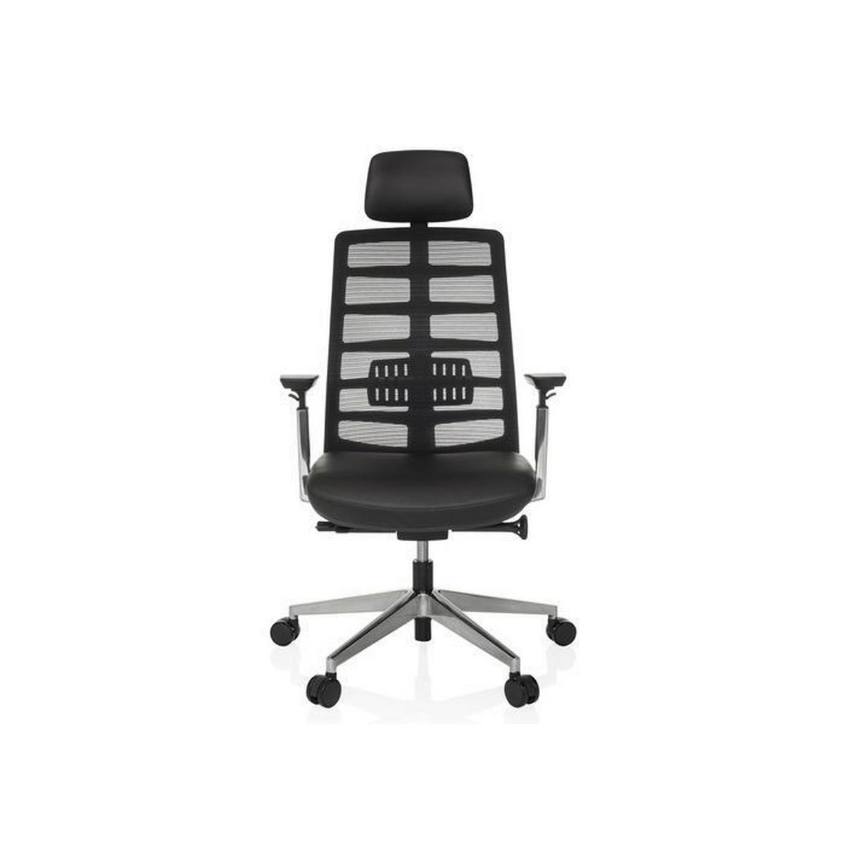 Pisarniški Stol Spinio Elite L, Črna - srebrne barve/črna, Moderno, kovina/umetna masa (67/116 - 129/67cm) - MID.YOU