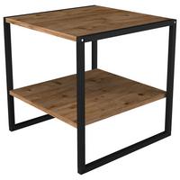 Klubska Miza Insasi M, Barva Hrasta, Črna - črna/medeni hrast, Design, kovina/leseni material (50/50/50cm) - MID.YOU