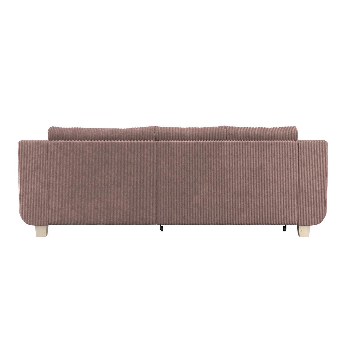Colţar ALEX - roz, Modern, textil (246/88cm) - Modern Living