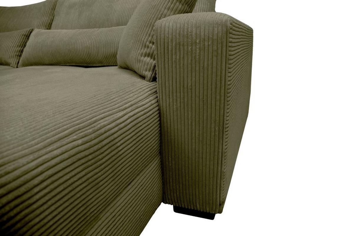 Kutna Garnitura Xela - Khaki/crna, Moderno, tekstil (265/170cm) - Modern Living