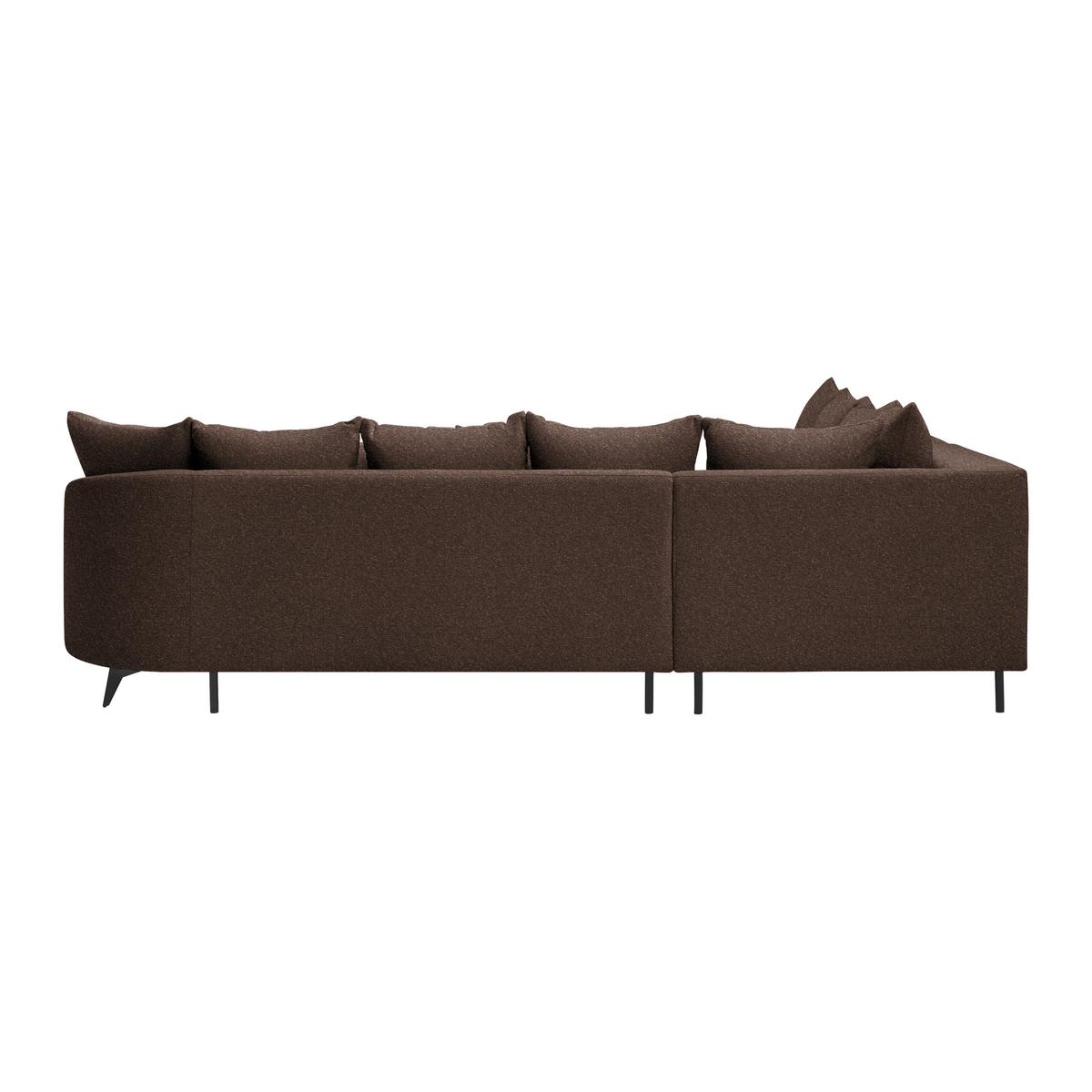 Ecksofa Axel Braun - Schwarz/Braun, MODERN, Textil/Metall (250/87/291cm) - Mömax
