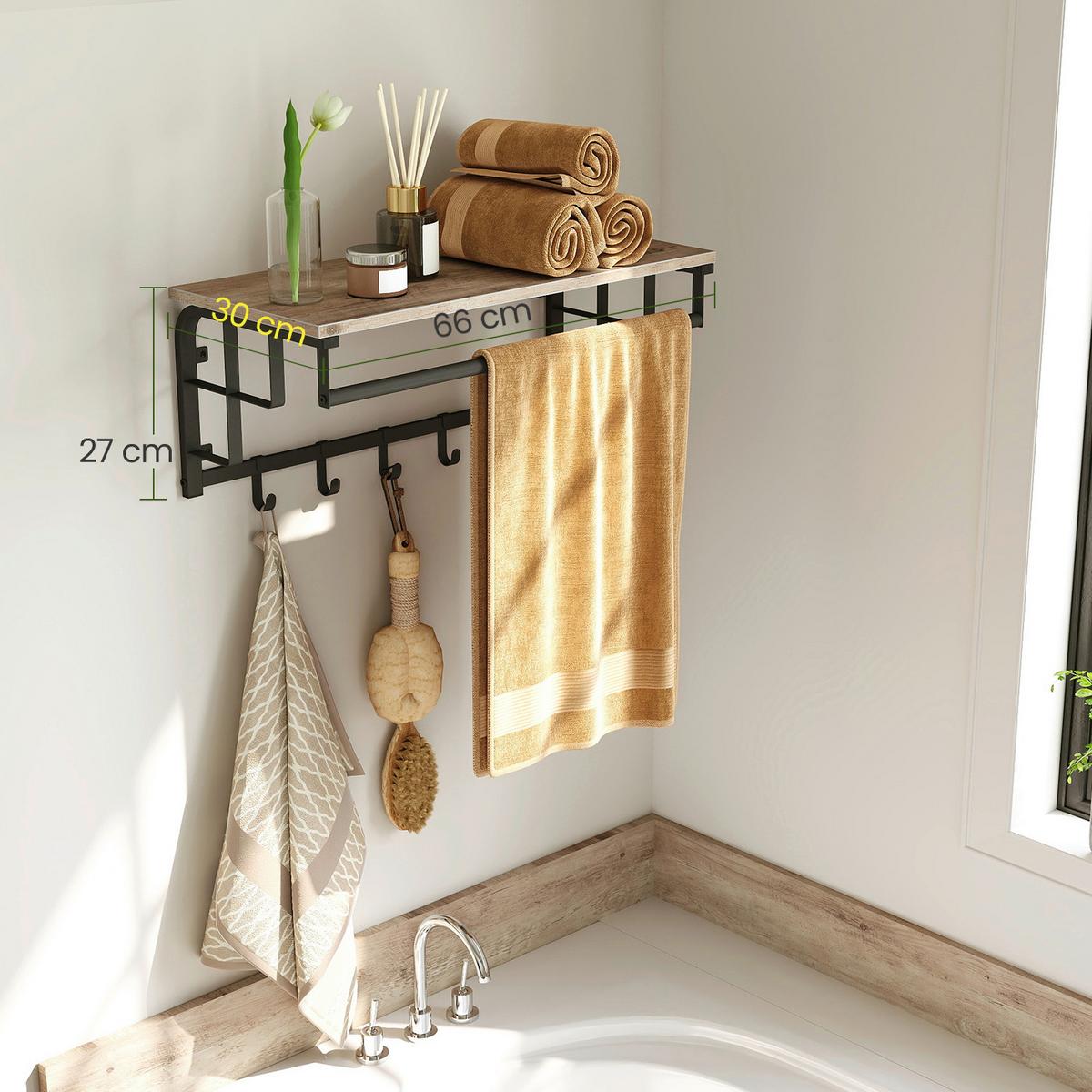 WANDGARDEROBE CLOTHES HORSE - Greige/Schwarz, MODERN, Holzwerkstoff/Metall (66/27/30cm) - MID.YOU