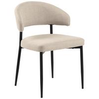 KRZESŁO EDINA - beżowy/czarny, Trend, metal/tkanina (56/77/55cm) - MID.YOU