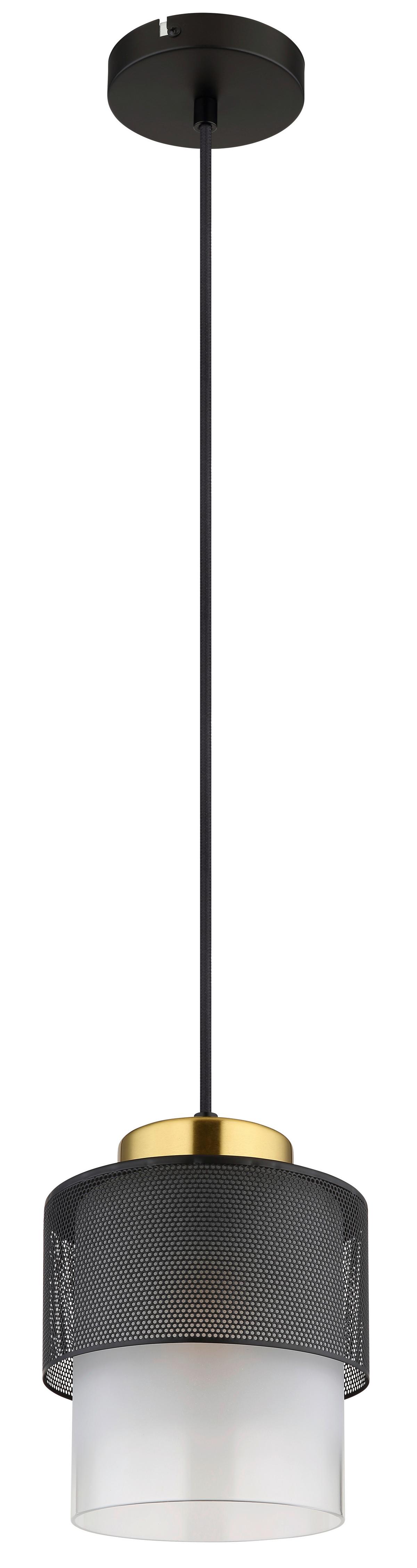 HÄNGELEUCHTE 15709H - Klar/Messingfarben, Design, Glas/Metall (18/120cm) - Globo