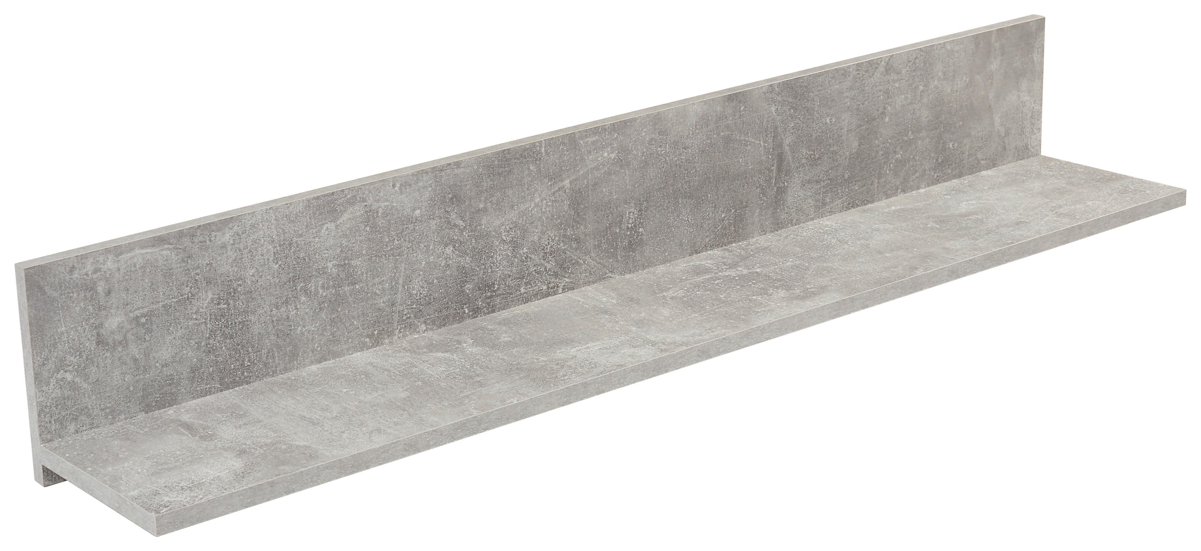 Poliță De Perete Malta - gri, Modern, material pe bază de lemn (128/18/20cm) - Modern Living