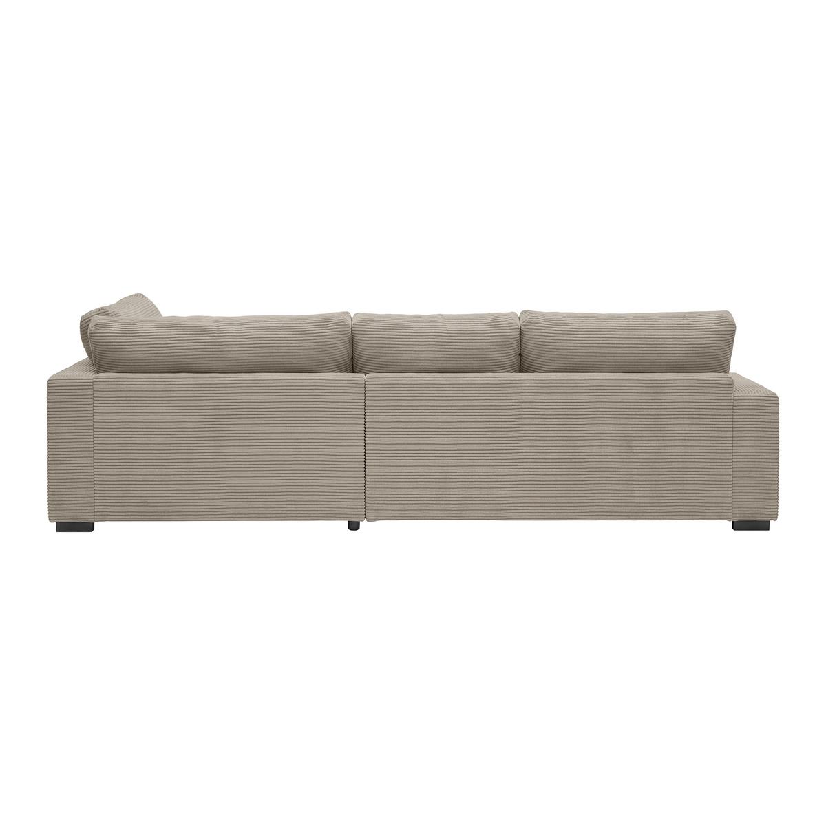 Ecksofa Pedro Taupe - Taupe/Schwarz, MODERN, Kunststoff/Textil (300/190cm) - Mömax