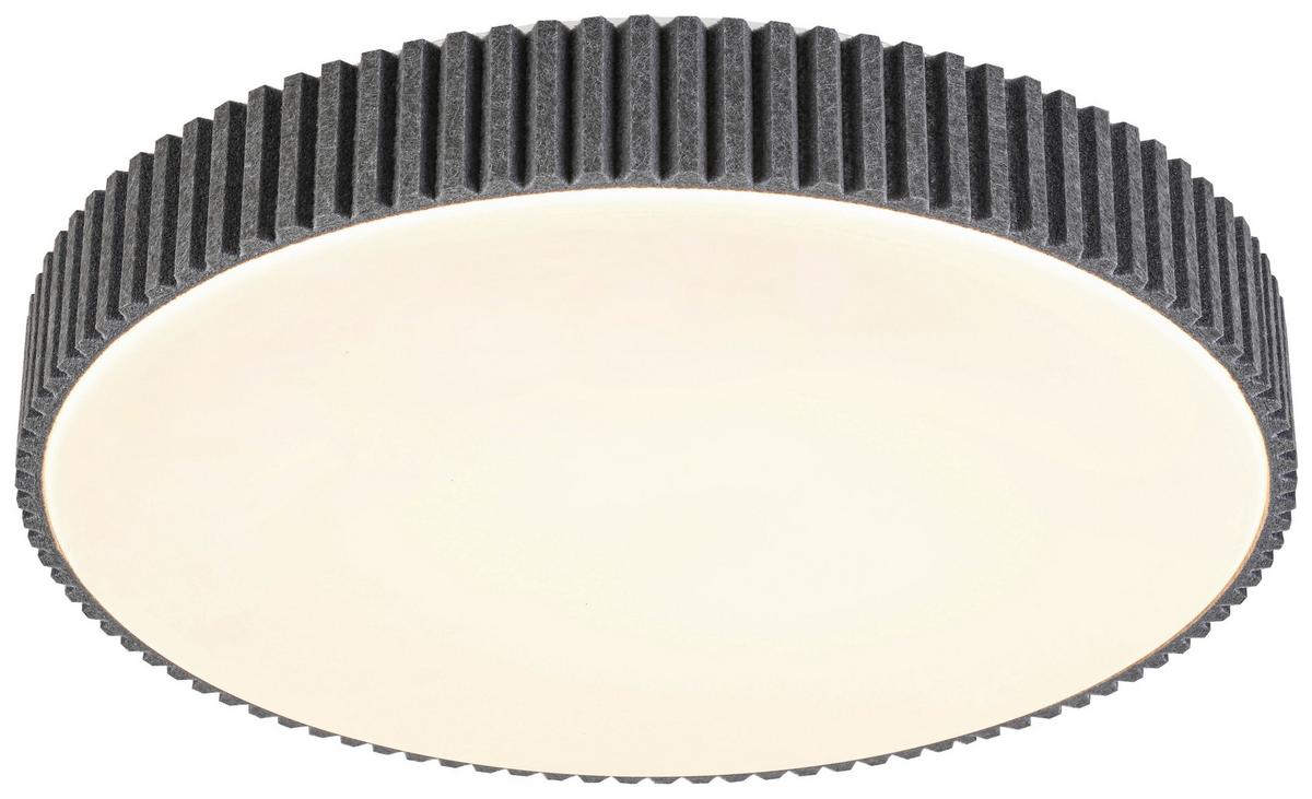 Led Stropna Svjetiljka Filzi - bijela/siva, Moderno, metal/tekstil (40/8,5cm) - Mömax