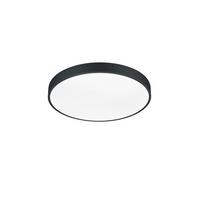 LED-Deckenleuchte Waco Schwarz/Weiß max. 52,5 Watt - Schwarz/Weiß, Basics, Kunststoff/Metall (49,5/6,5cm) - Trio Leuchten