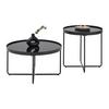 SOFFBORD EMMY - svart, Modern, metall/glas (70/55/40/55cm) - Mömax