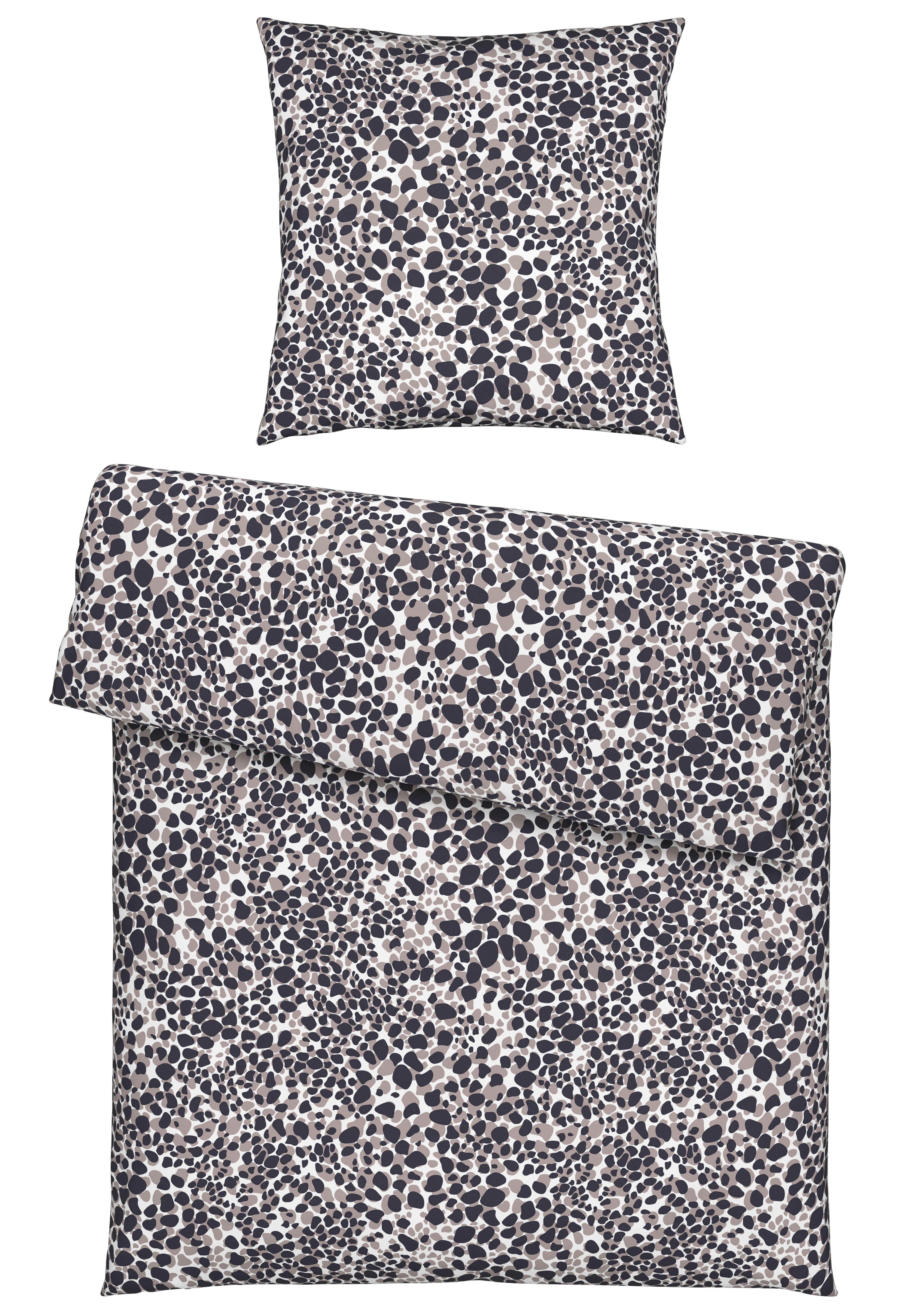 Bettwäsche Stony Frames in Grau ca. 135x200cm - Grau, ROMANTIK / LANDHAUS, Textil (135/200cm) - Modern Living