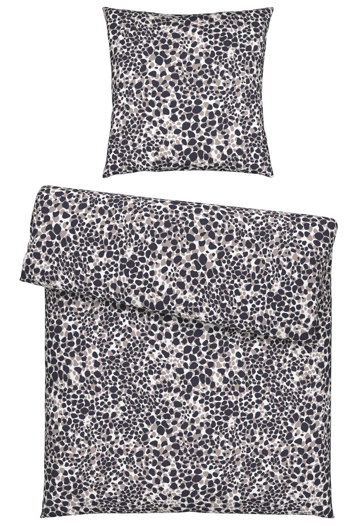 Bettwäsche Stony Frames in Grau ca. 135x200cm - Grau, ROMANTIK / LANDHAUS, Textil (135/200cm) - Modern Living