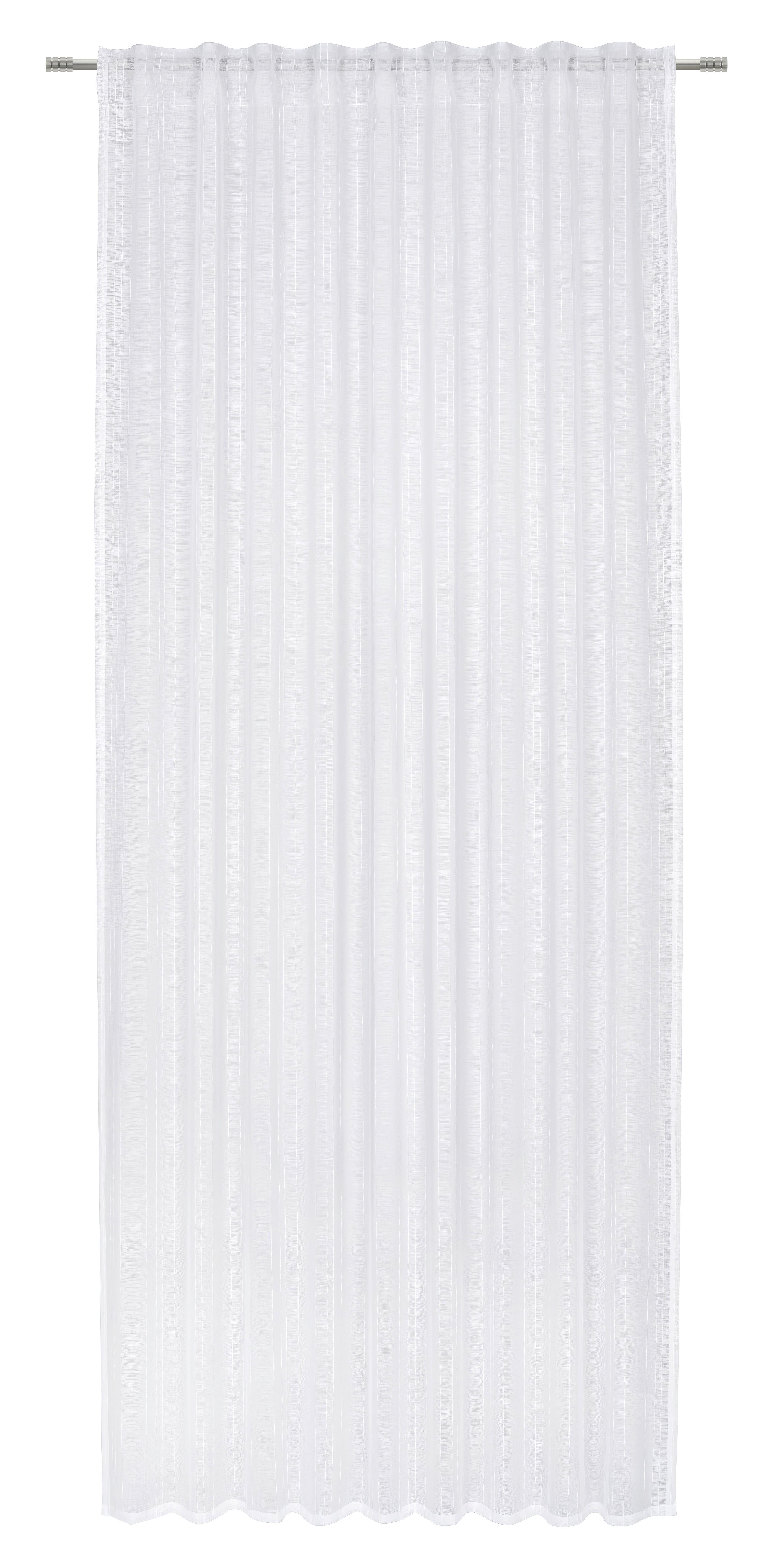 Fertigvorhang Cleo Weiß ca. 140x245cm - Weiß, KONVENTIONELL, Textil (140/245cm) - Based