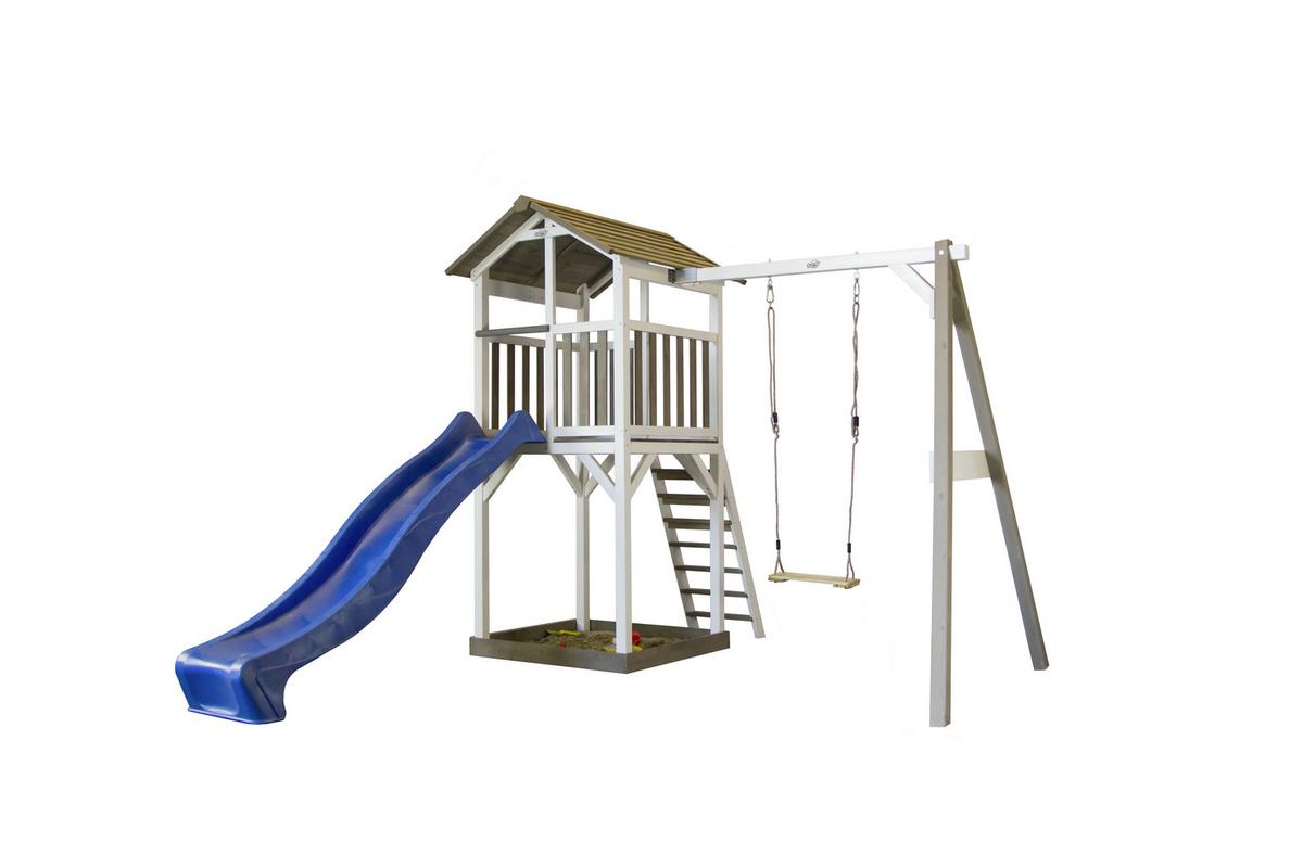 Spielhaus Beach Tower Swing - Blau/Weiß, Basics, Holz/Kunststoff (277/242/349cm) - Ambia Garden