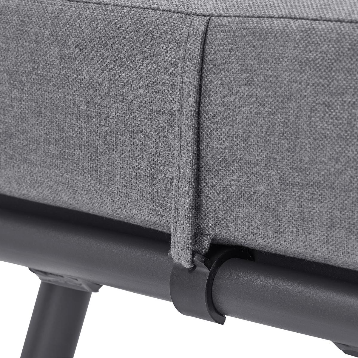 KOMPLET STOŁOWY NA TARAS CAMILLA - szary, Modern, metal/tkanina (252/65/68cm) - Bessagi Garden