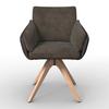STOL MED ARMSTÖD ALJA - bokfärgad/brun, Modern, metall/trä (66/89/62cm) - Bessagi Home