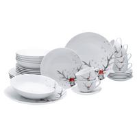 Kombinirani Servis Christmas Reindeer, 30-Delni - večbarvno, Basics, keramika