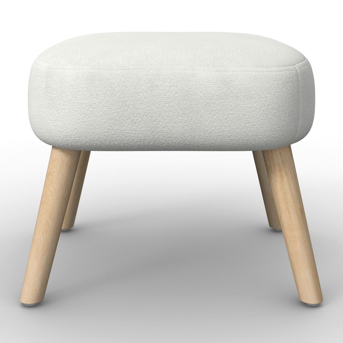 Sessel Sonja Chenille Weiß - Weiß/Naturfarben, MODERN, Holz/Textil (71/69/68cm)