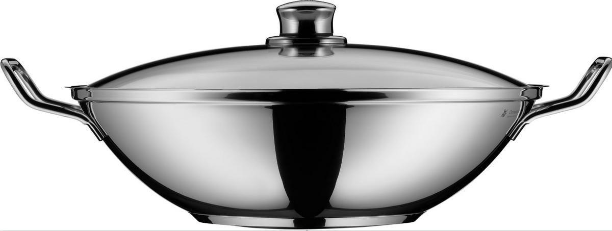 WOK 07.9836.6040 WMF - kolor stalowy, Basics, metal/szkło (36cm) - WMF