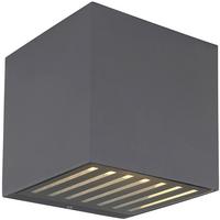 Zunanja Stenska Svetilka Lili, S Sijalko - črna/antracit, Basics, kovina/steklo (10/10/10cm) - Globo