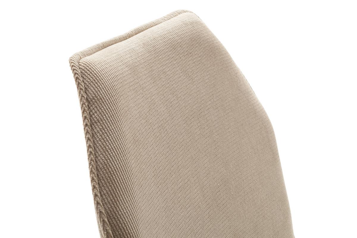 KRZESŁO LARDOS - beżowy/kolor dębowy, Design, drewno/tkanina (49/87/63cm) - Livetastic