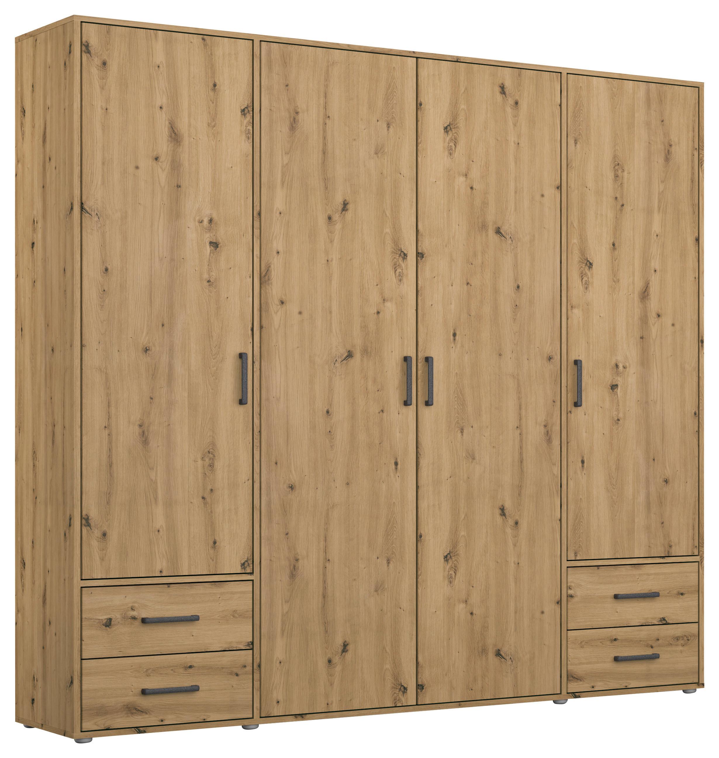 Ormar S Klasičnim Vratima Voyager - siva/hrast Artisan, Moderno, drvni materijal/plastika (187/194/53cm) - Modern Living