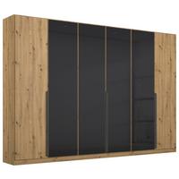 DULAP USI ROTATIVE ARTEMIS - stejar Artisan/antracit, Modern, sticlă/material pe bază de lemn (271/210/54cm) - Modern Living