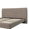 STOPPAD SÄNG VALION - taupe/ekfärgad, Modern, metall/trä (160/200cm) - Bessagi Home
