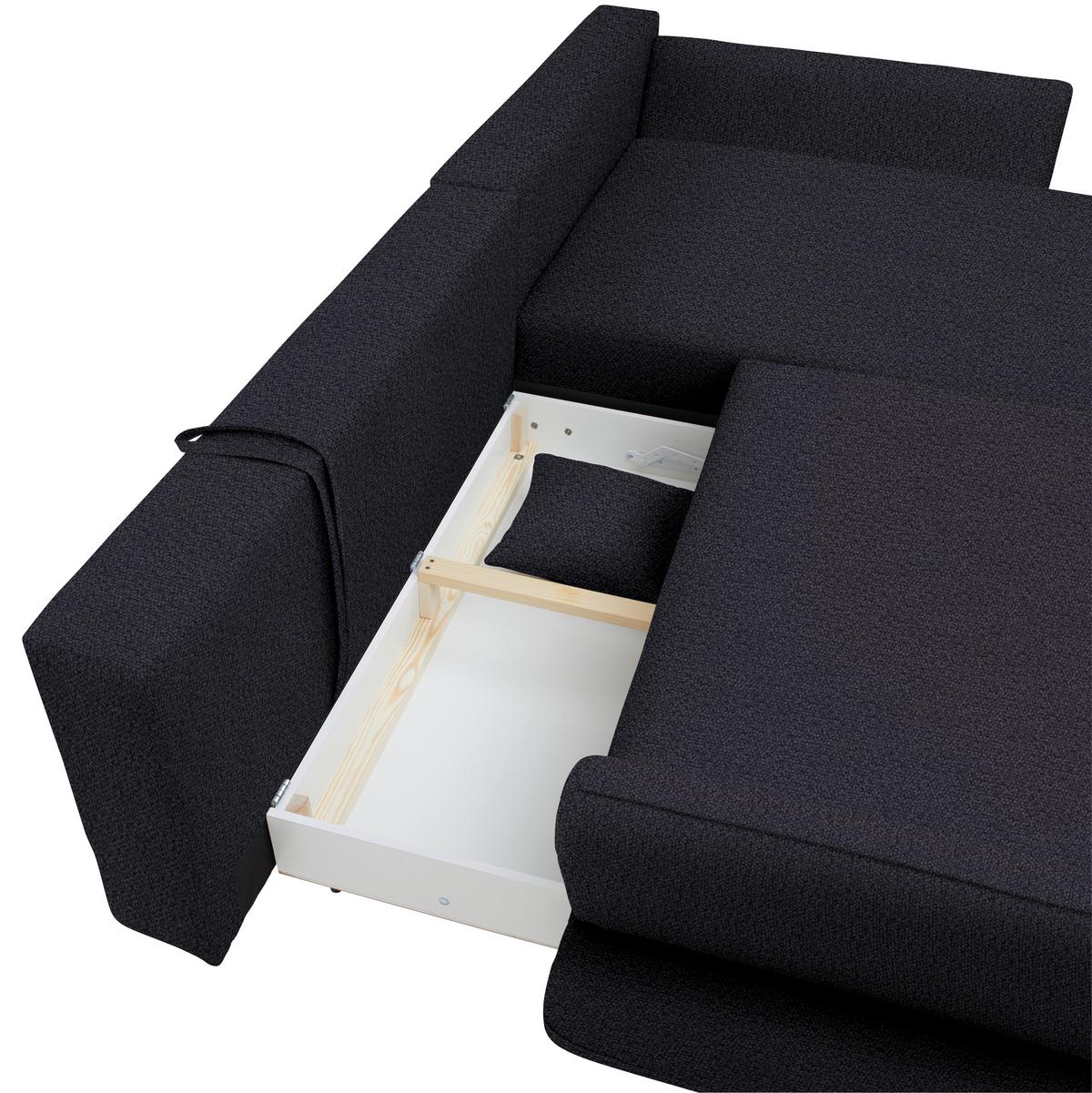 Coltar MONTE - negru, Romantik / Landhaus, lemn/textil (283/181cm) - Based