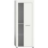 Vitrina Jam - bijela/srebrne boje, Design, staklo/drvni materijal (60/159/35cm) - Modern Living