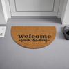 DÖRRMATTA WELCOME HALBRUND - sandfärgad, Modern, naturmaterial (40/60cm) - Modern Living