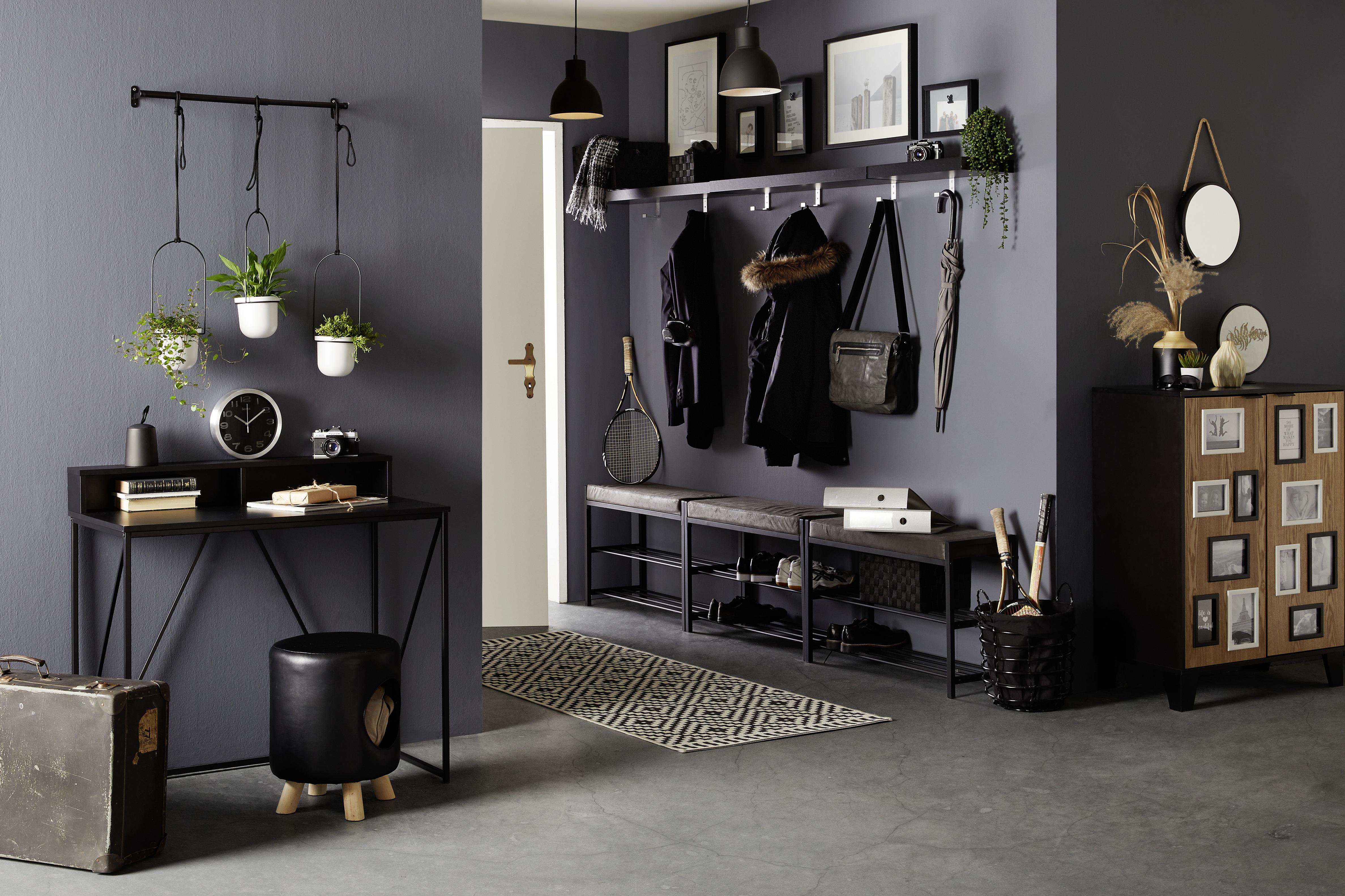 KORB CHARLOTTE - S - - Schwarz, Kunststoff/Metall (20/15/12cm) - Modern Living