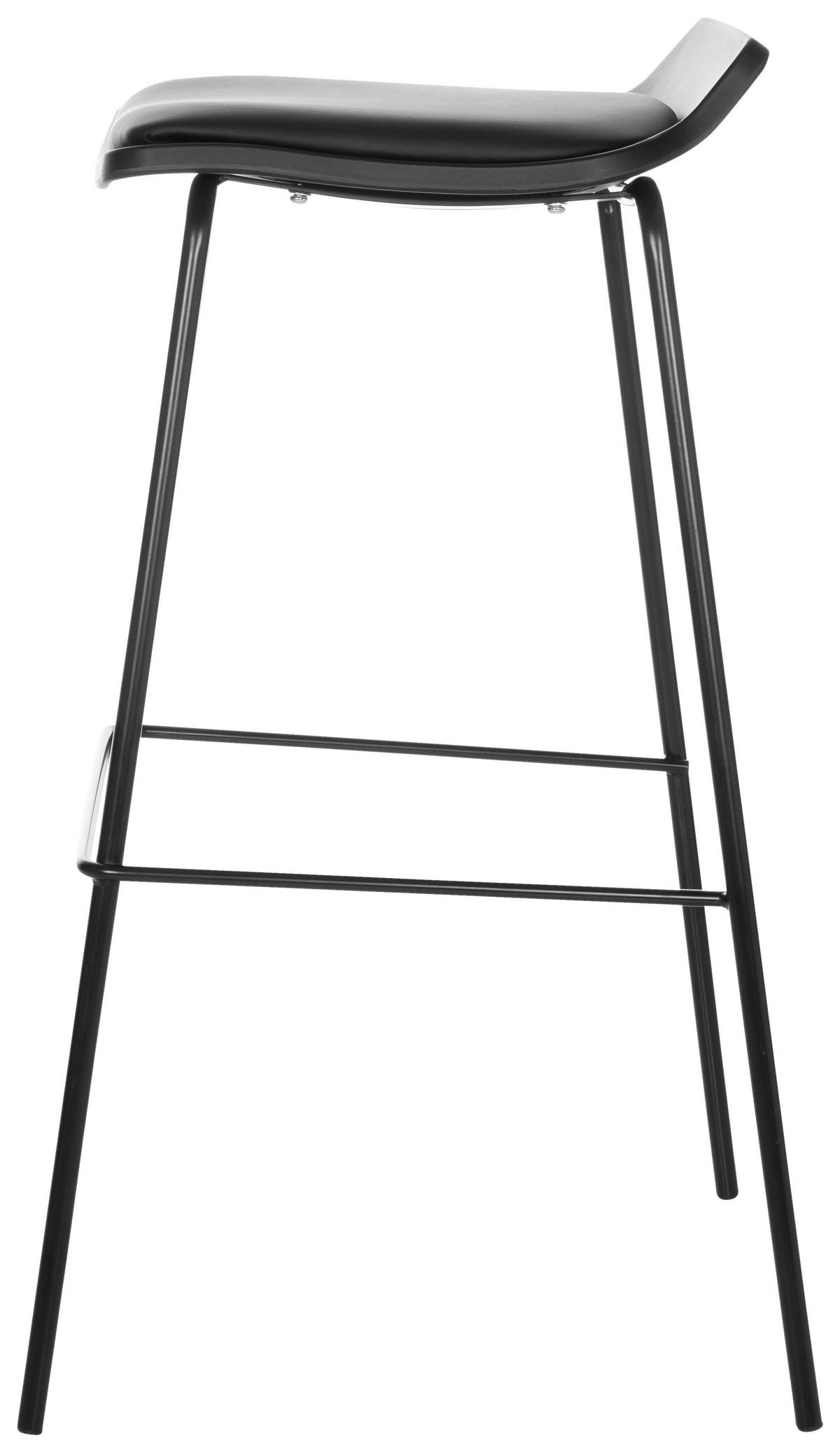 Barski Stol Lonso 10, Črna - črna, Basics, kovina/tekstil (47/82/49cm) - MID.YOU