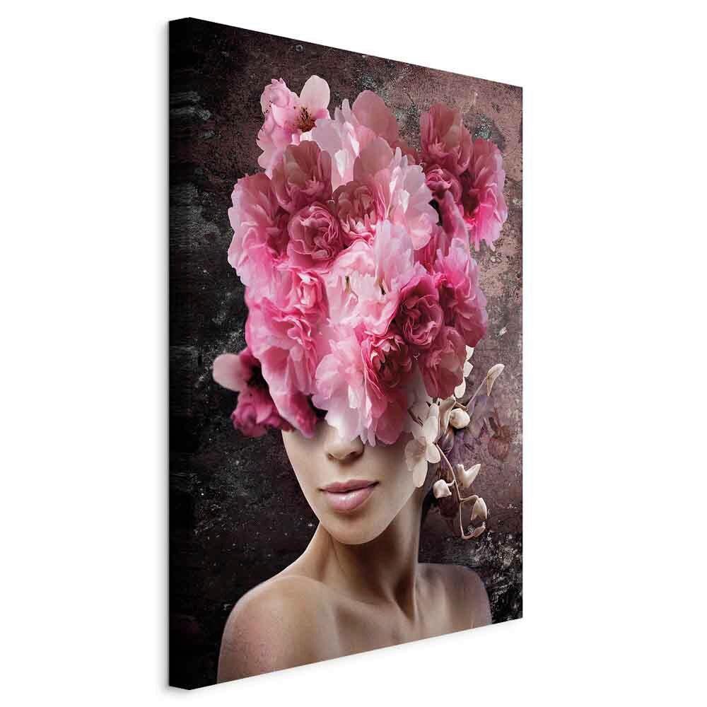 Leinwandbild Spring Awakening Braun/Pink - Pink/Braun, Basics, Holz/Textil (60/90/1.2cm) - artgeist