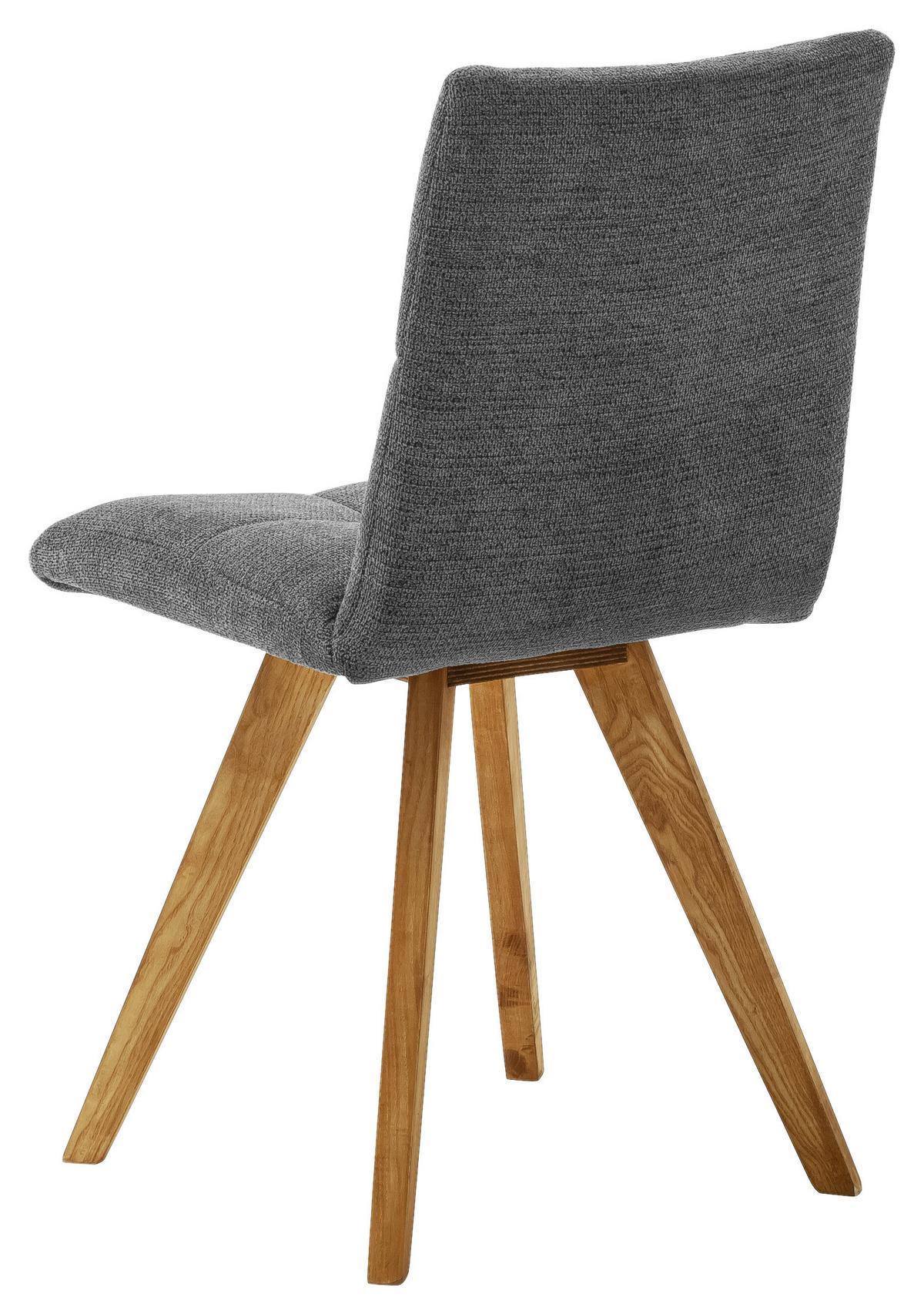 KRZESŁO KLAIPEDA - kolor dębowy/antracytowy, Design, drewno/tkanina (43/84/55cm) - Livetastic