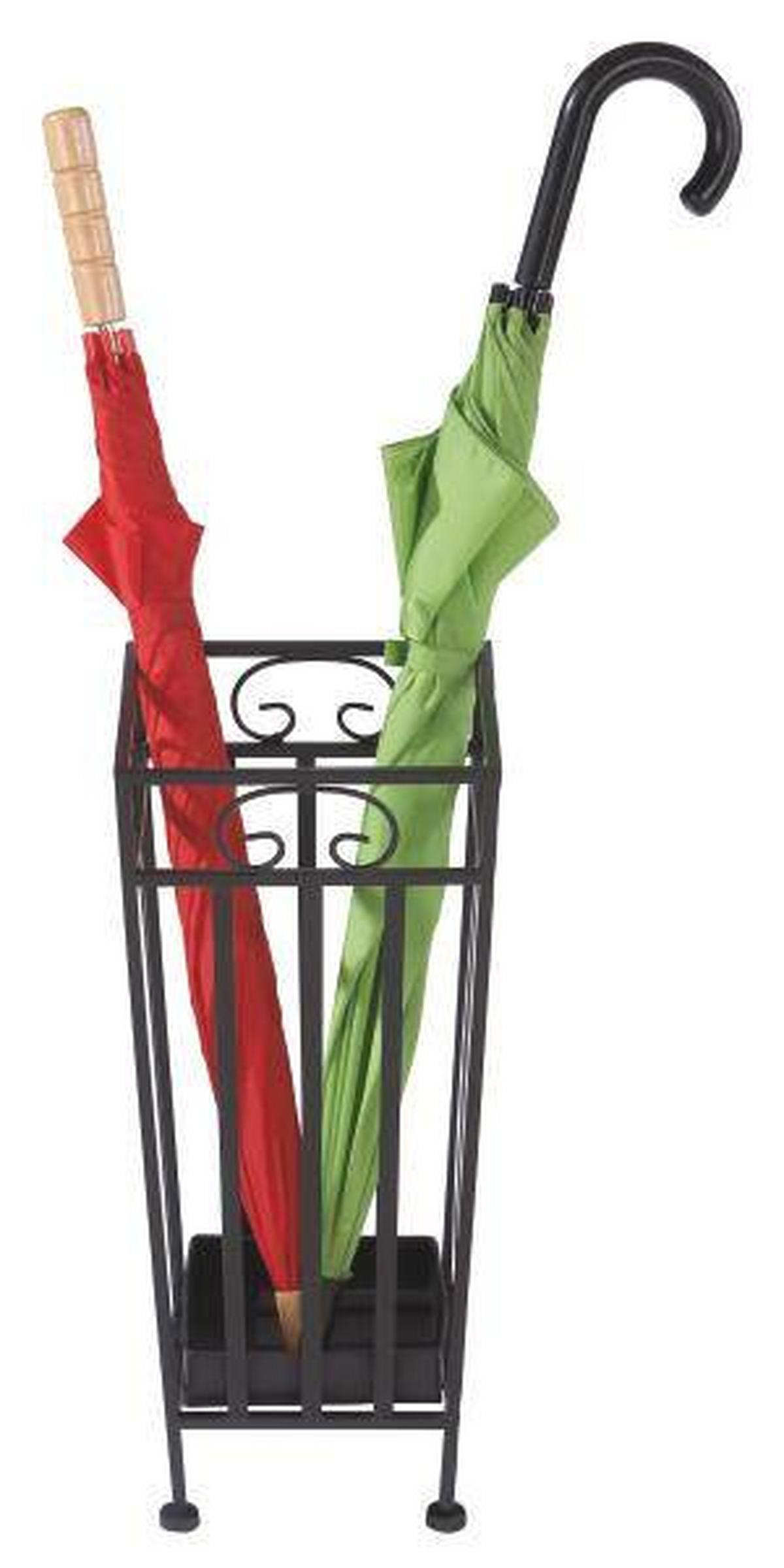 Suport pentru umbrele Hanne - negru, Modern, metal (20/46/20cm) - Zandiara