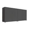 Sideboard Mailand Set 2 Anthrazit - Anthrazit/Schwarz, MODERN, Holzwerkstoff/Kunststoff (158/73/33cm) - MID.YOU