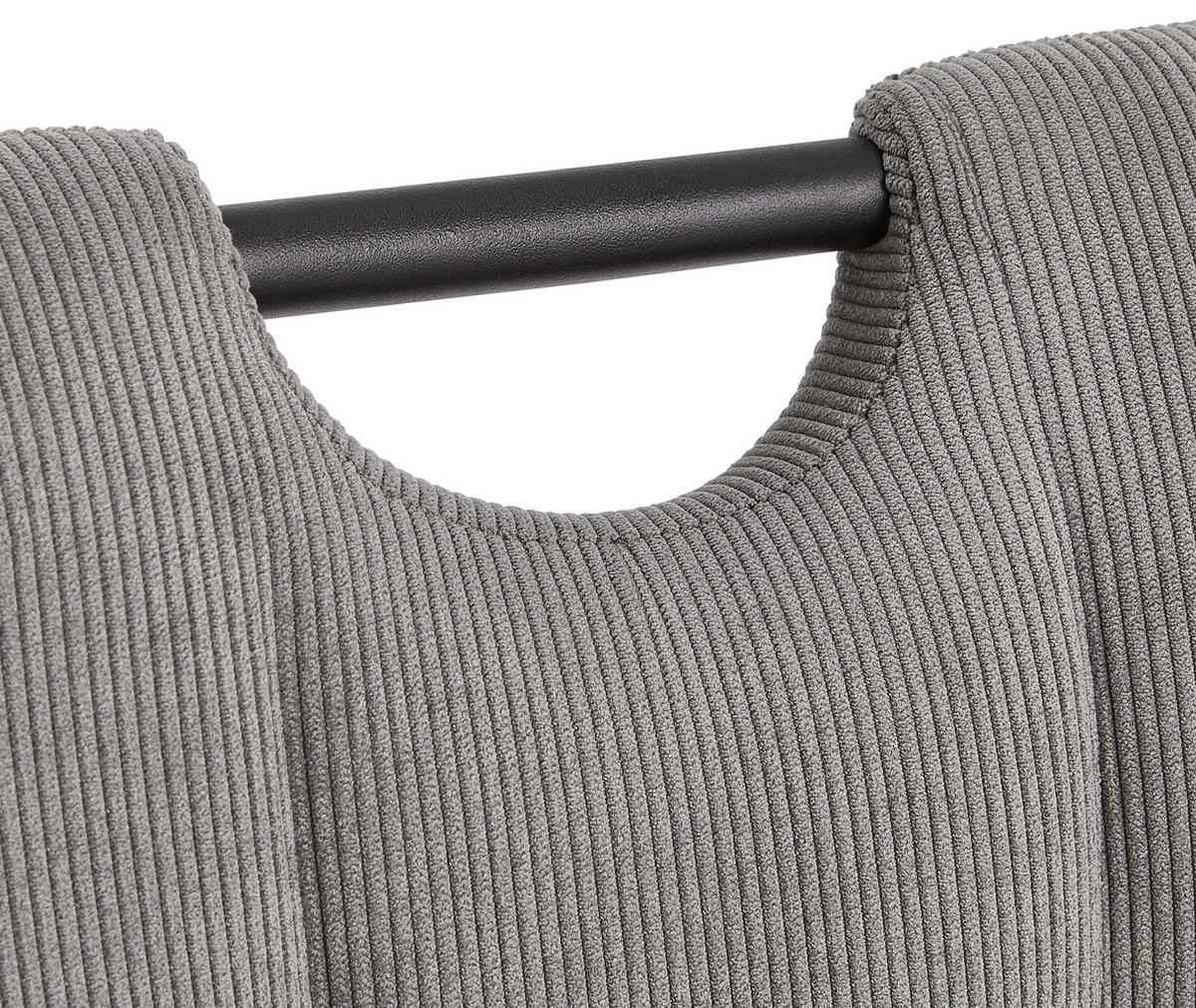 KRZESŁO NA PŁOZIE EMILY - czarny/szary, Modern, metal/tkanina (49/98/61cm) - Livetastic