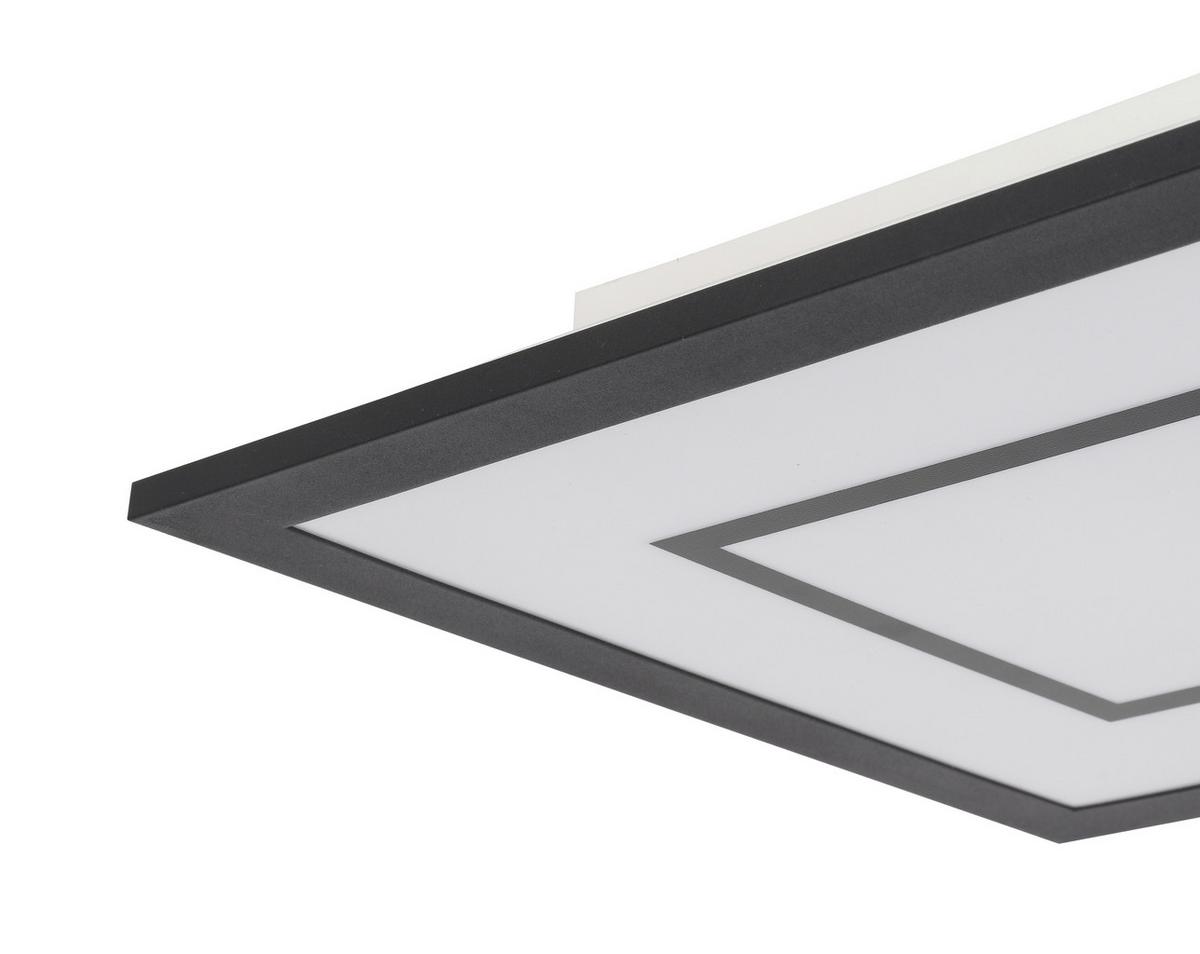 LAMPA SUFITOWA LED PREM - czarny, Modern, tworzywo sztuczne/metal (30/30/5,5cm) - Modern Living