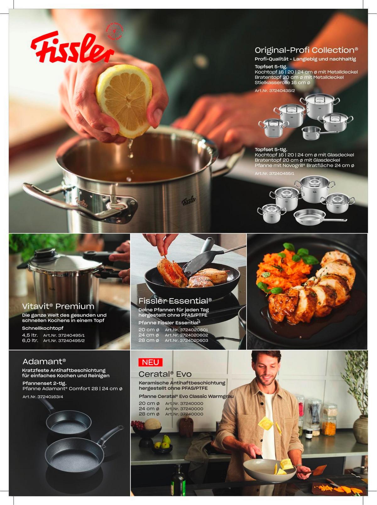 ZESTAW GARNKÓW 084-128-05-000/0 FISSLER - kolor srebrny, Design, metal - Fissler
